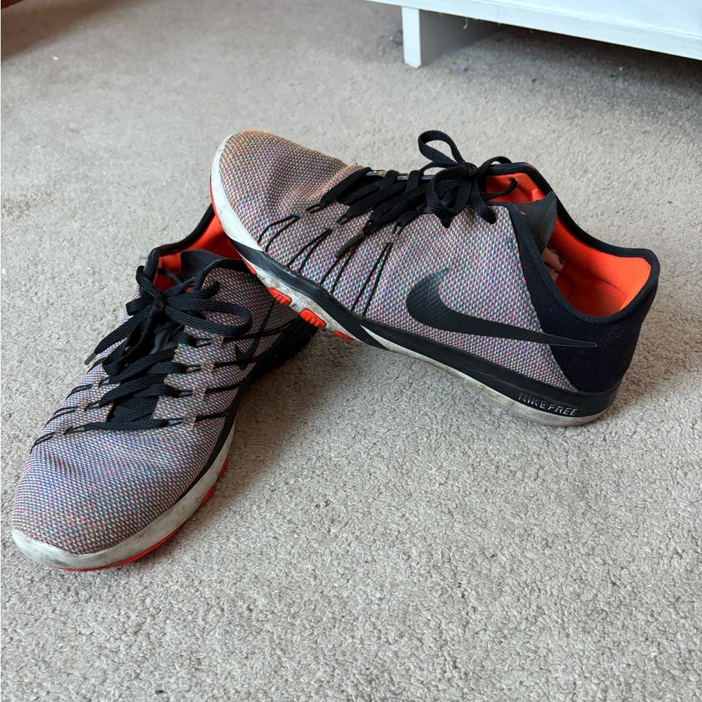 Nike Free Navy/Orange & Colorful Sneakers 8.5 Womens